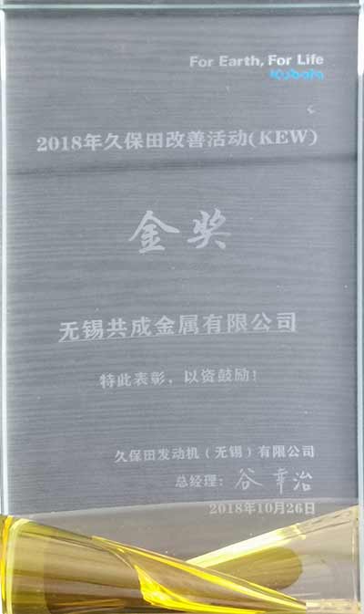 2018久保田改善活動金獎